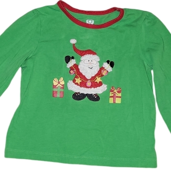 5/$10 J. KHAKI size 3T long sleeve Christmas themed top. Santa Claus graphic - Picture 5 of 6